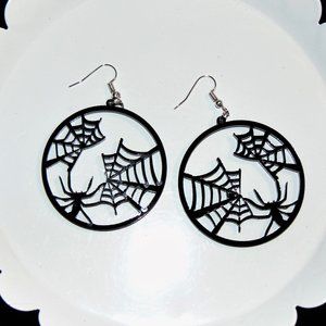 Spider in Web Design Earrings